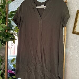 H&M Dark Olive Tunic Top